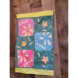 Live Laugh Love Floral flower sign Flag decor